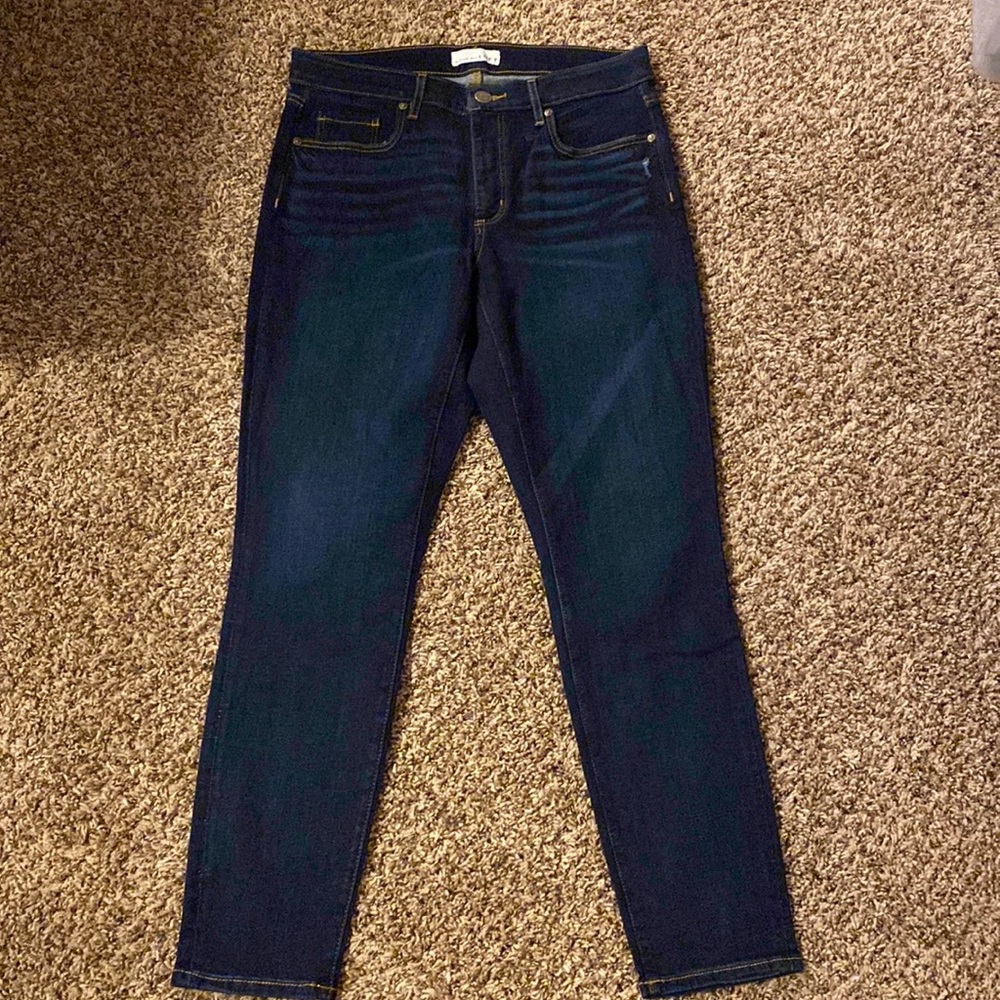 LOFT curvy skinny dark wash jeans size 28/6